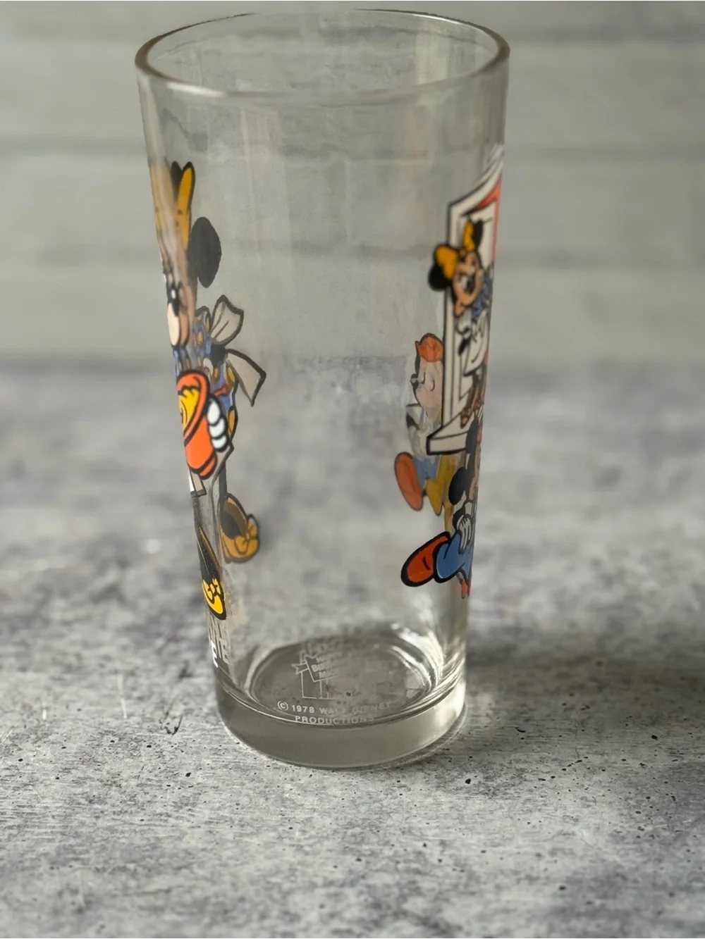 Vintage 1978 Disney Minnie Mouse Drinking Glass Happy Birthday Mickey Pepsi